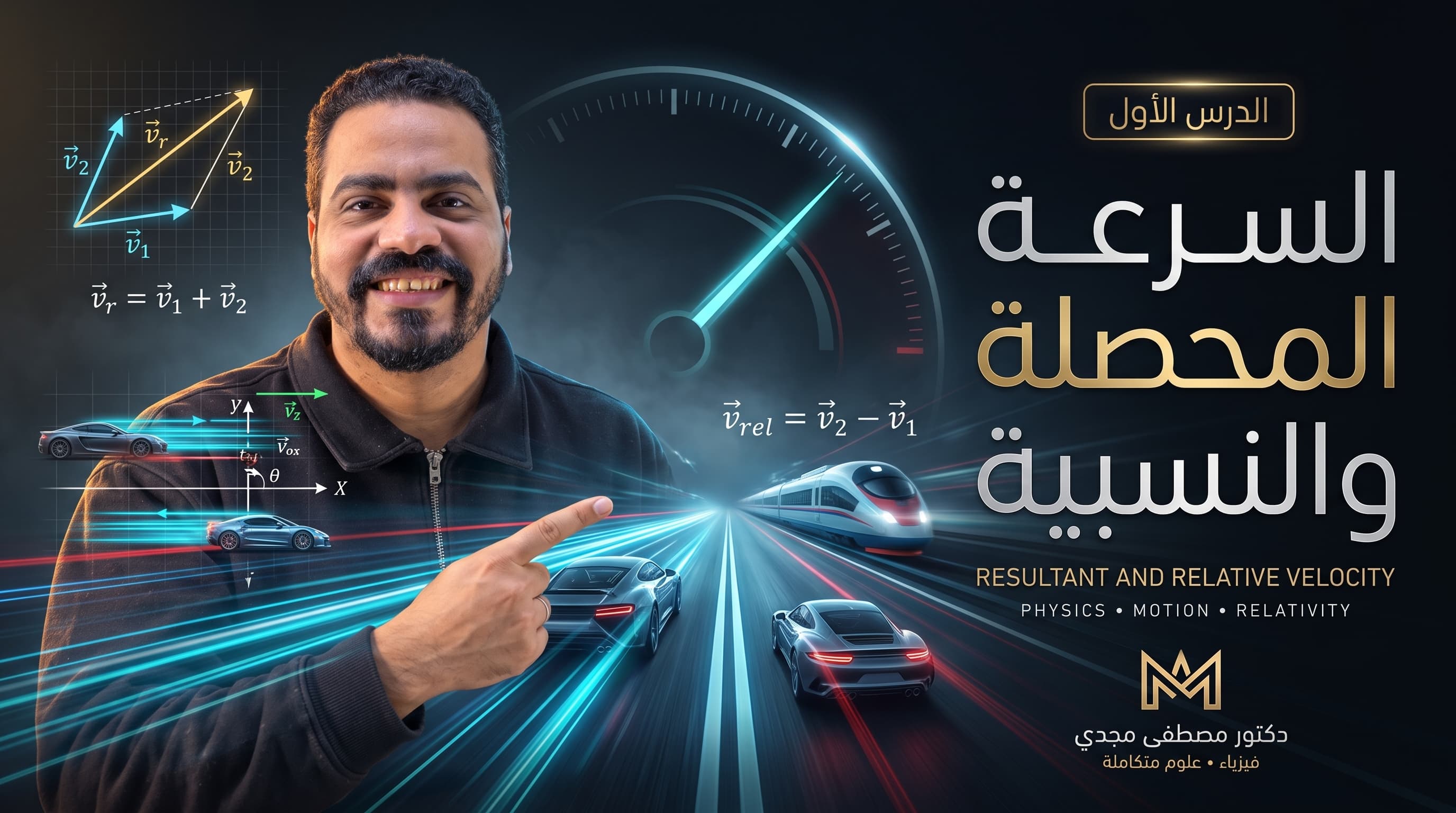 غلاف المحاضره الاولي السرعه النسبيه 