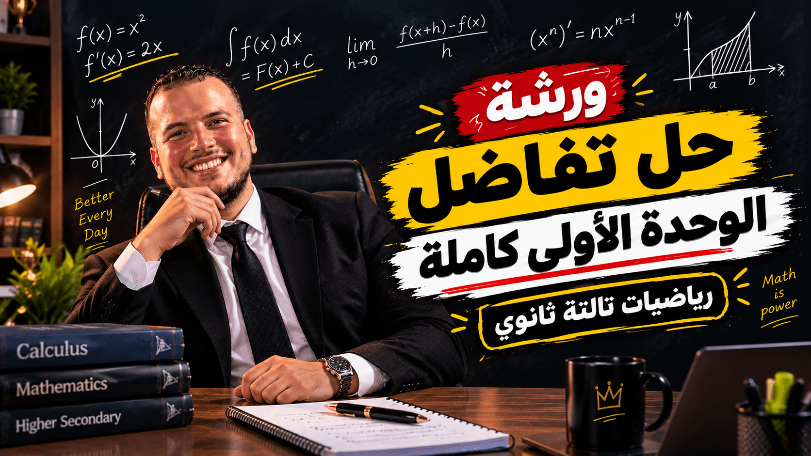 غلاف ورشة حل تفاضل الوحدة الأولي كاملة